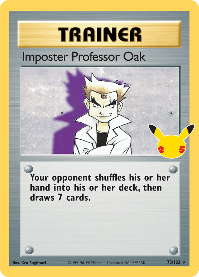 Carta Imposter Professor Oak 73/25 do set Celebrations: Classic Collection — Pokémon TCG | Bynx
