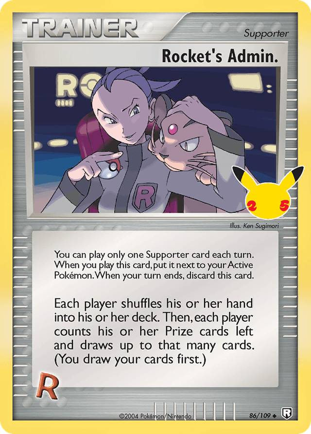 Carta Rocket's Admin. 86/25 do set Celebrations: Classic Collection — Pokémon TCG | Bynx