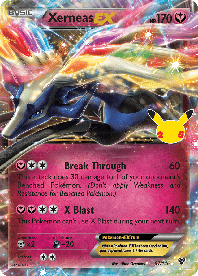 Carta Xerneas-EX 97/25 do set Celebrations: Classic Collection — Pokémon TCG | Bynx