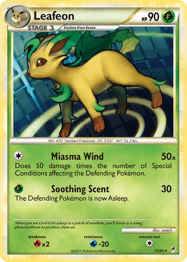 Carta Leafeon 13/95 do set Call of Legends — Pokémon TCG | Bynx