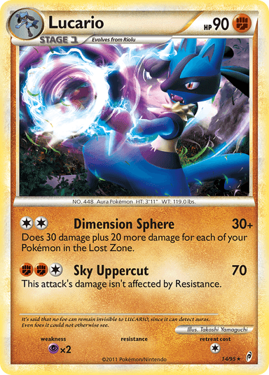 Carta Lucario 14/95 do set Call of Legends — Pokémon TCG | Bynx