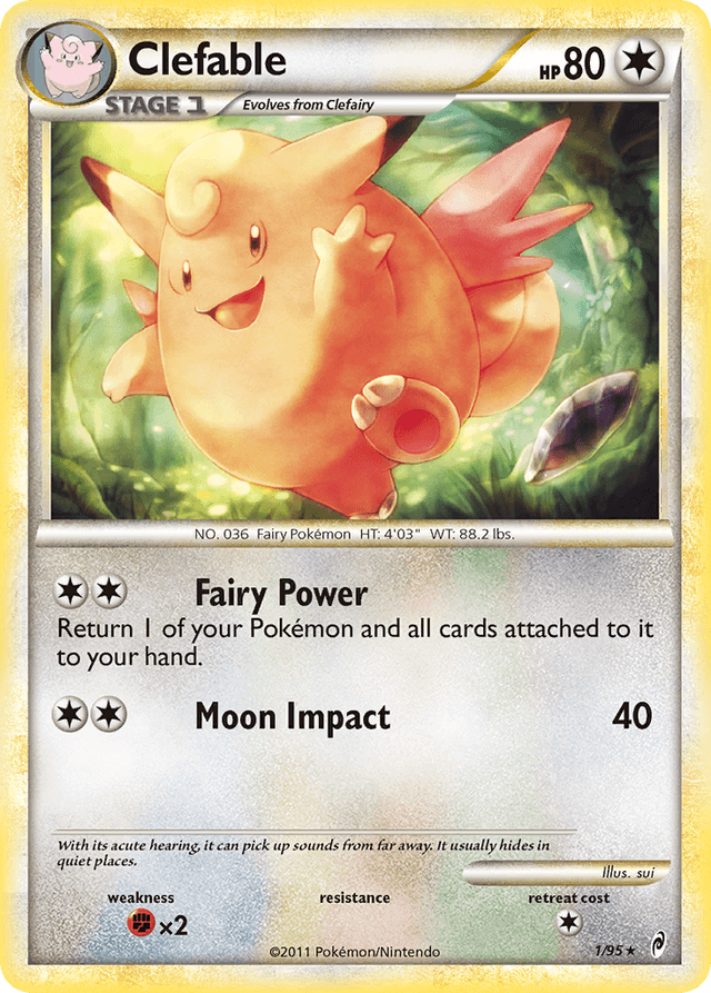 Carta Clefable 1/95 do set Call of Legends — Pokémon TCG | Bynx