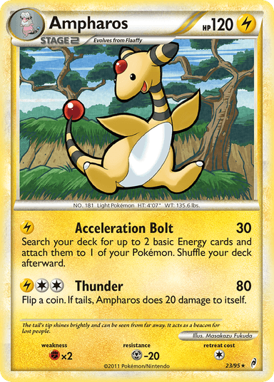 Carta Ampharos 23/95 do set Call of Legends — Pokémon TCG | Bynx