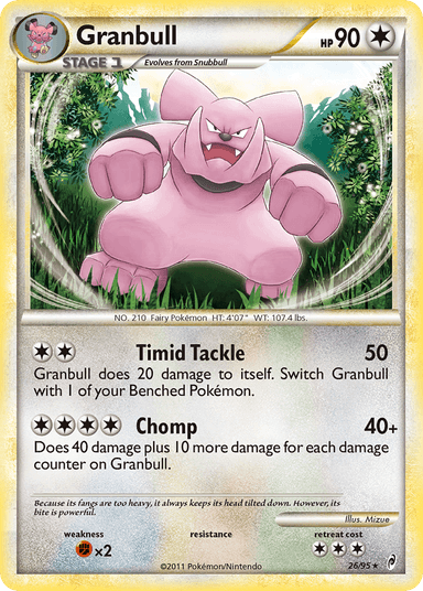 Carta Granbull 26/95 do set Call of Legends — Pokémon TCG | Bynx