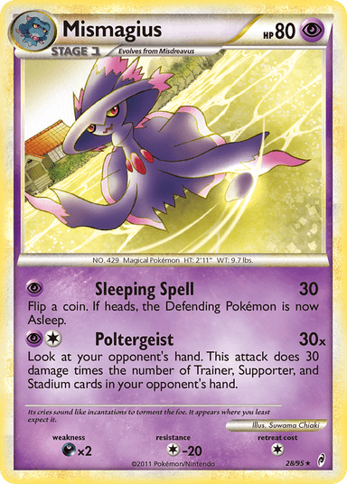 Carta Mismagius 28/95 do set Call of Legends — Pokémon TCG | Bynx