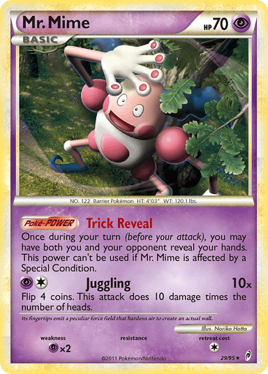 Carta Mr. Mime 29/95 do set Call of Legends — Pokémon TCG | Bynx