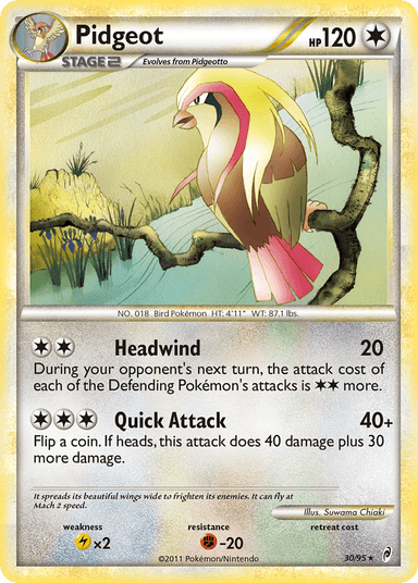 Carta Pidgeot 30/95 do set Call of Legends — Pokémon TCG | Bynx