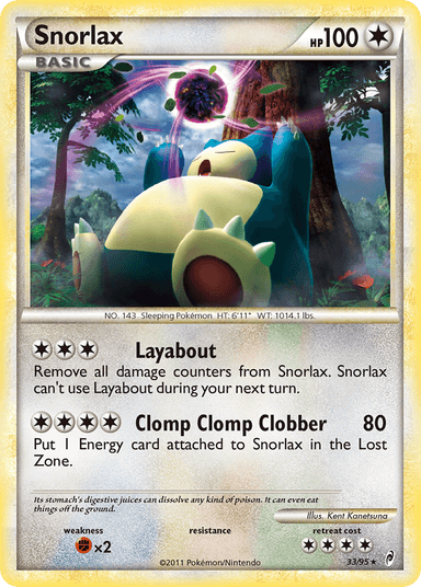 Carta Snorlax 33/95 do set Call of Legends — Pokémon TCG | Bynx