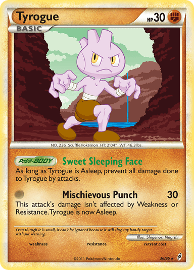 Carta Tyrogue 36/95 do set Call of Legends — Pokémon TCG | Bynx