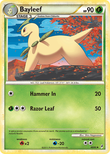 Carta Bayleef 40/95 do set Call of Legends — Pokémon TCG | Bynx