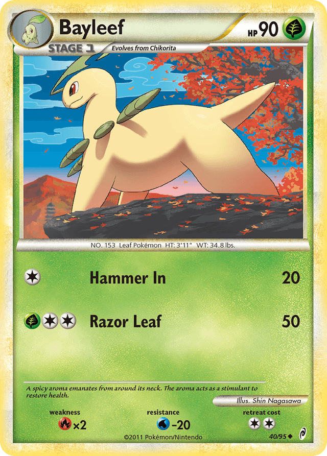 Carta Bayleef 40/95 do set Call of Legends — Pokémon TCG | Bynx