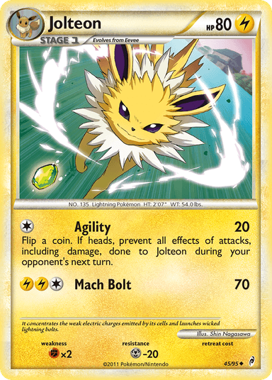 Carta Jolteon 45/95 do set Call of Legends — Pokémon TCG | Bynx
