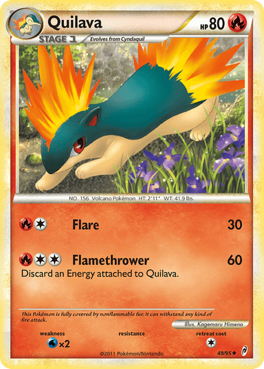 Carta Quilava 49/95 do set Call of Legends — Pokémon TCG | Bynx