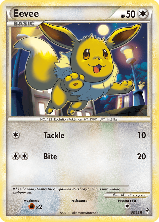 Carta Eevee 56/95 do set Call of Legends — Pokémon TCG | Bynx