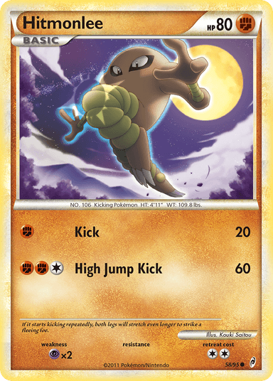 Carta Hitmonlee 58/95 do set Call of Legends — Pokémon TCG | Bynx
