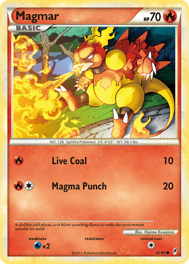 Carta Magmar 62/95 do set Call of Legends — Pokémon TCG | Bynx