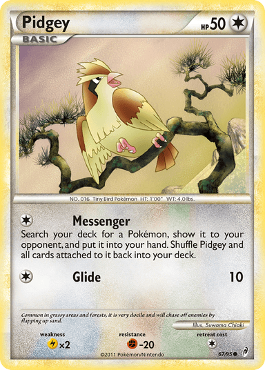 Carta Pidgey 67/95 do set Call of Legends — Pokémon TCG | Bynx
