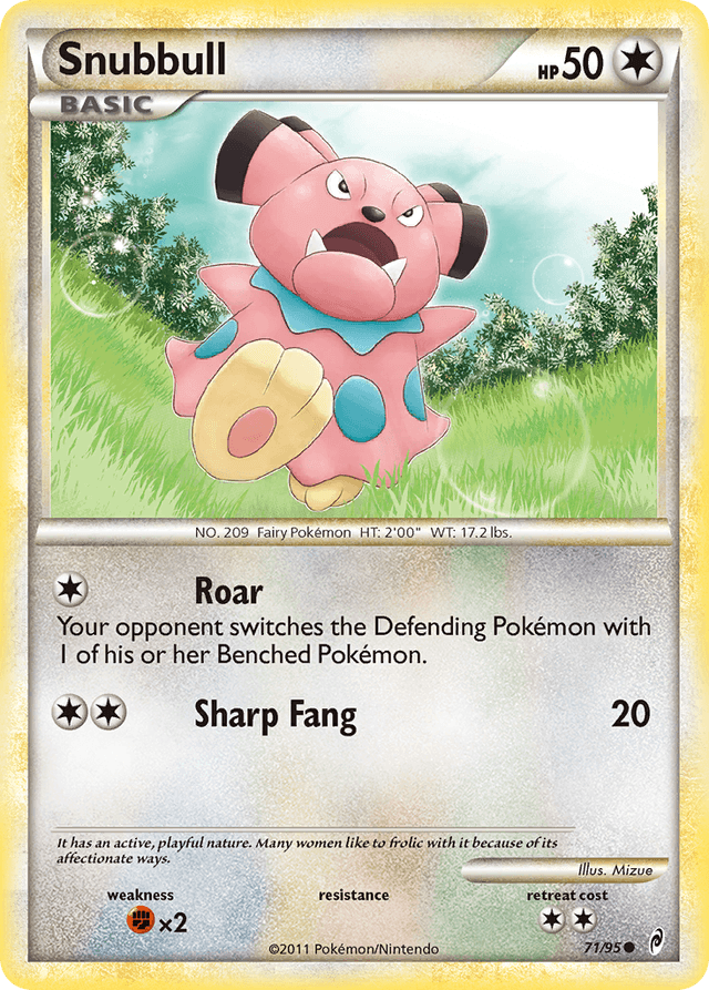 Carta Snubbull 71/95 do set Call of Legends — Pokémon TCG | Bynx