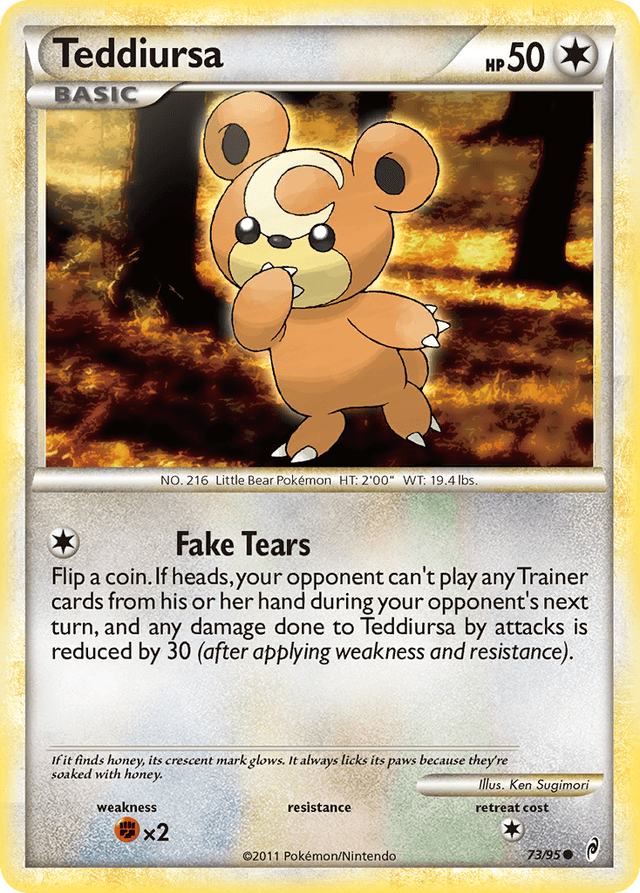 Carta Teddiursa 73/95 do set Call of Legends — Pokémon TCG | Bynx