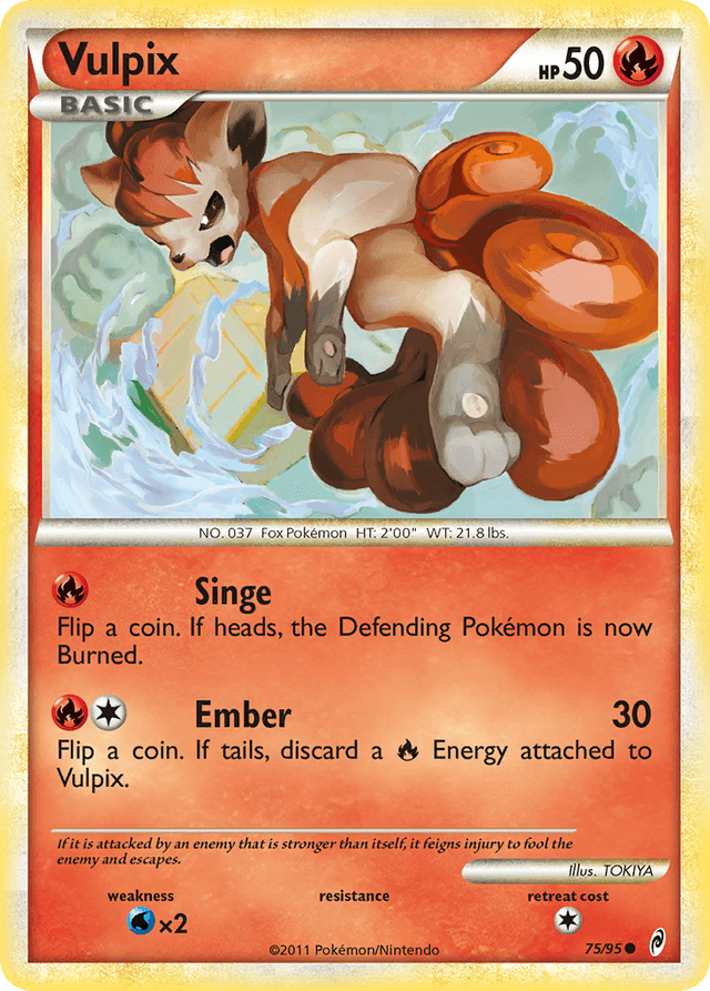 Carta Vulpix 75/95 do set Call of Legends — Pokémon TCG | Bynx