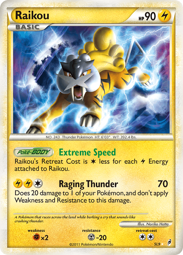 Carta Raikou SL9/95 do set Call of Legends — Pokémon TCG | Bynx