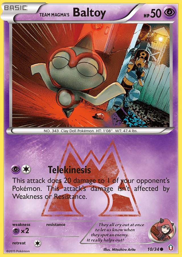 Carta Team Magma's Baltoy 10/34 do set Double Crisis — Pokémon TCG | Bynx