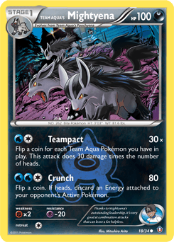 Team Aqua's Mightyena 18 — Double Crisis
