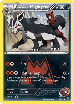 Team Magma's Mightyena 19 — Double Crisis