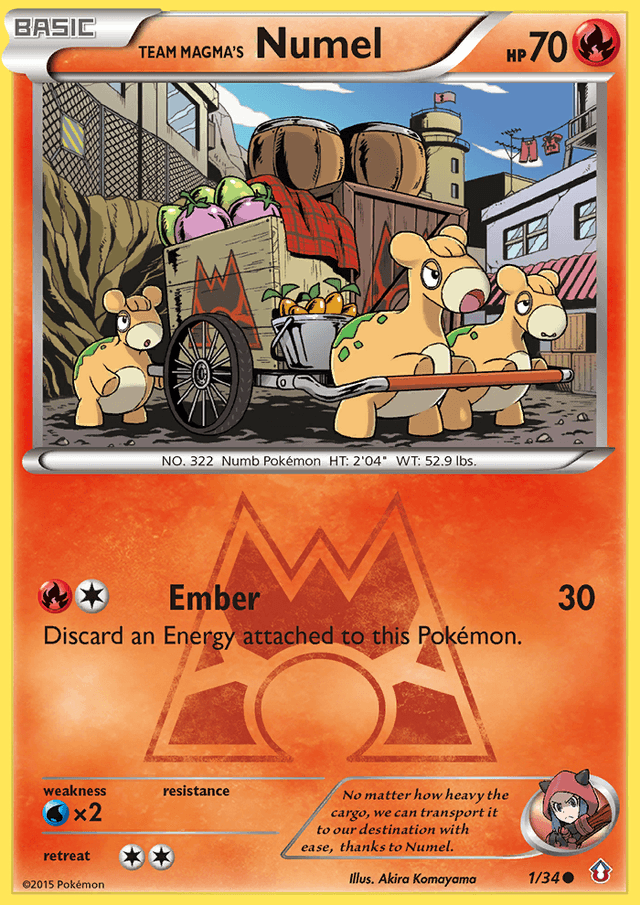 Carta Team Magma's Numel 1/34 do set Double Crisis — Pokémon TCG | Bynx