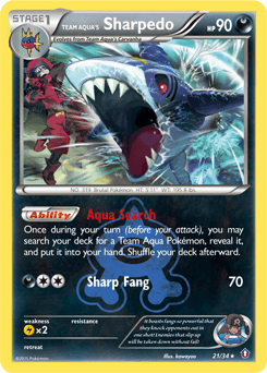 Team Aqua's Sharpedo 21 — Double Crisis