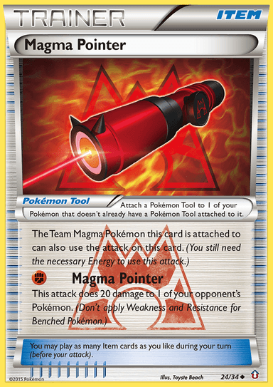 Carta Magma Pointer 24/34 do set Double Crisis — Pokémon TCG | Bynx