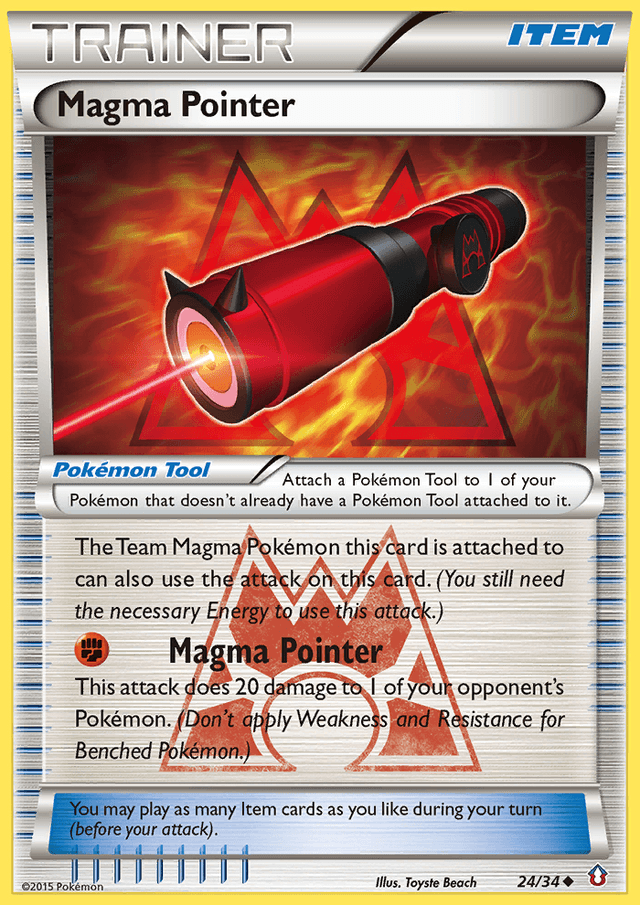 Carta Magma Pointer 24/34 do set Double Crisis — Pokémon TCG | Bynx