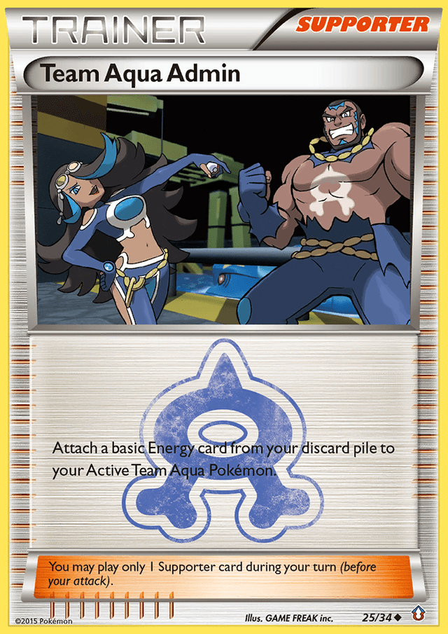 Carta Team Aqua Admin 25/34 do set Double Crisis — Pokémon TCG | Bynx