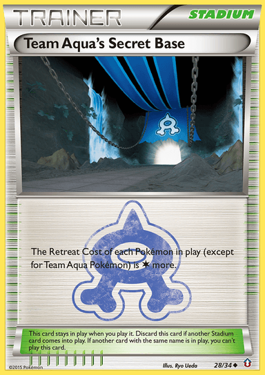 Carta Team Aqua's Secret Base 28/34 do set Double Crisis — Pokémon TCG | Bynx