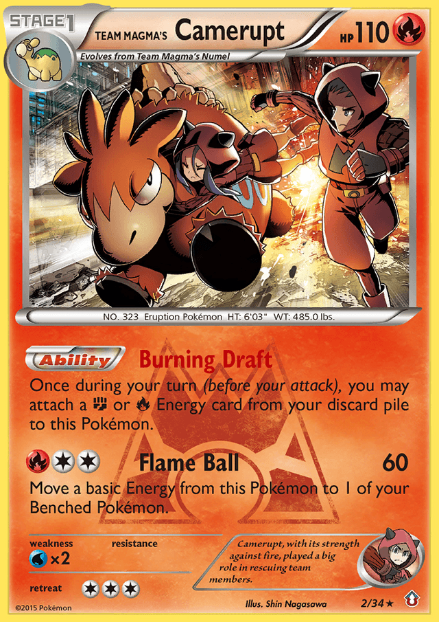 Carta Team Magma's Camerupt 2/34 do set Double Crisis — Pokémon TCG | Bynx