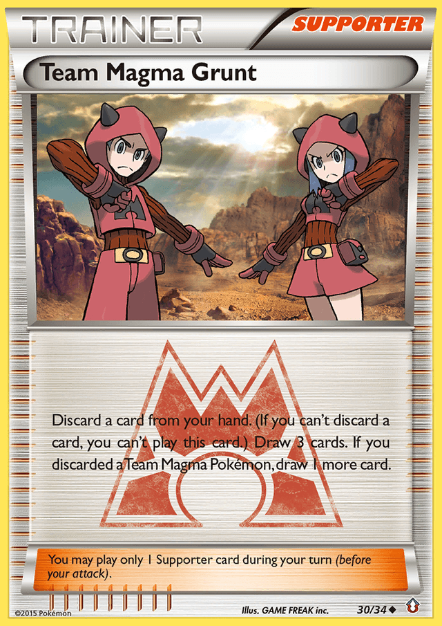 Carta Team Magma Grunt 30/34 do set Double Crisis — Pokémon TCG | Bynx