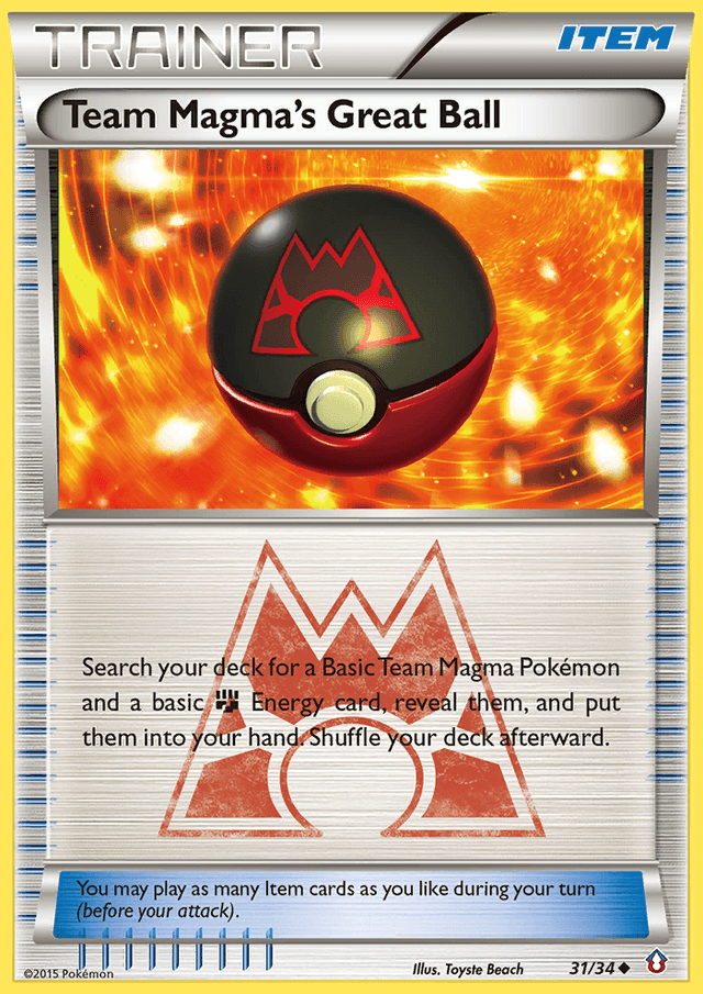 Carta Team Magma's Great Ball 31/34 do set Double Crisis — Pokémon TCG | Bynx