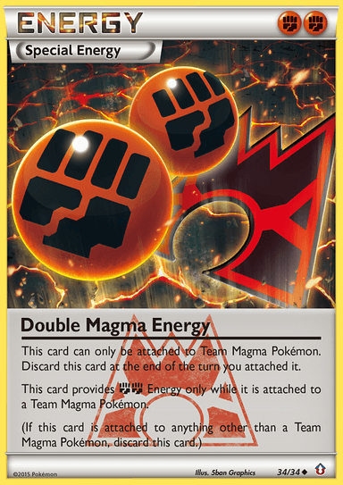 Carta Double Magma Energy 34/34 do set Double Crisis — Pokémon TCG | Bynx