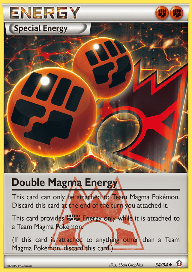 Carta Double Magma Energy 34/34 do set Double Crisis — Pokémon TCG | Bynx