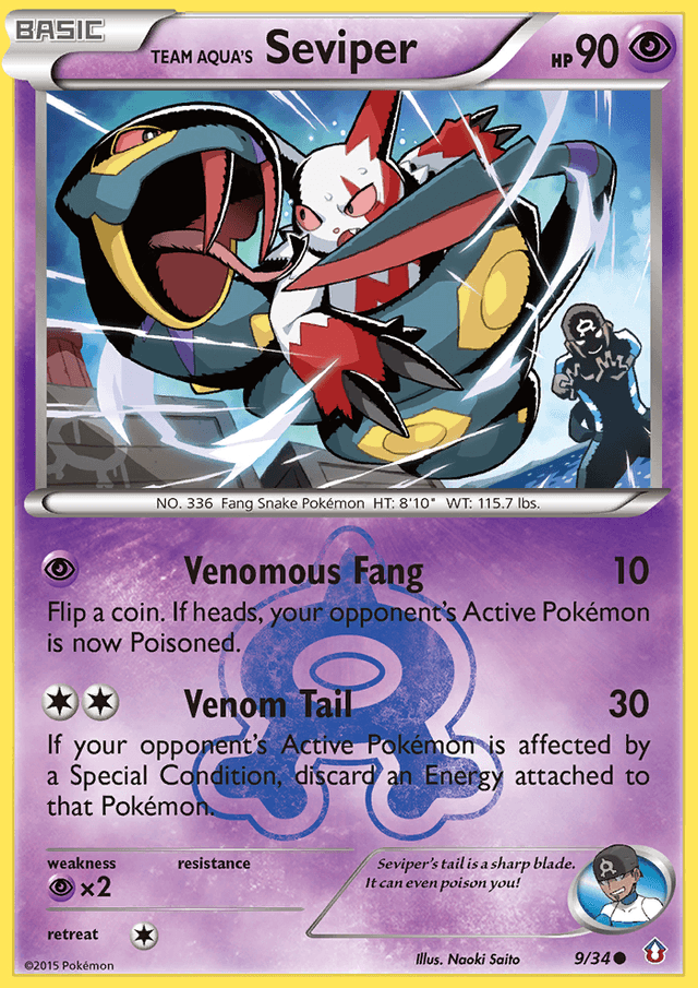 Carta Team Aqua's Seviper 9/34 do set Double Crisis — Pokémon TCG | Bynx