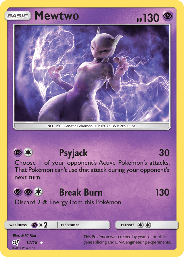 Carta Mewtwo 12/18 do set Detective Pikachu — Pokémon TCG | Bynx