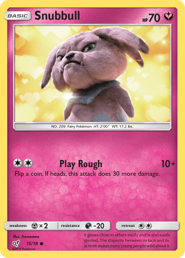 Carta Snubbull 15/18 do set Detective Pikachu — Pokémon TCG | Bynx
