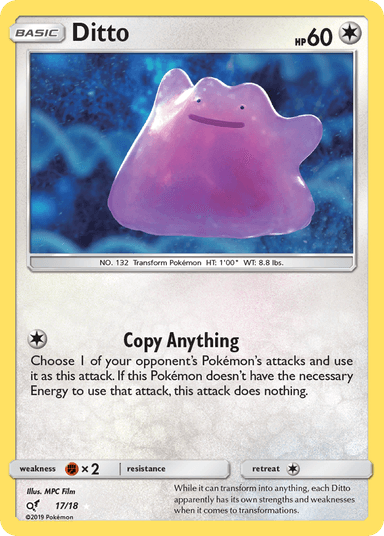 Carta Ditto 17/18 do set Detective Pikachu — Pokémon TCG | Bynx
