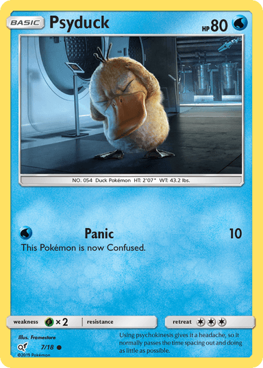 Carta Psyduck 7/18 do set Detective Pikachu — Pokémon TCG | Bynx