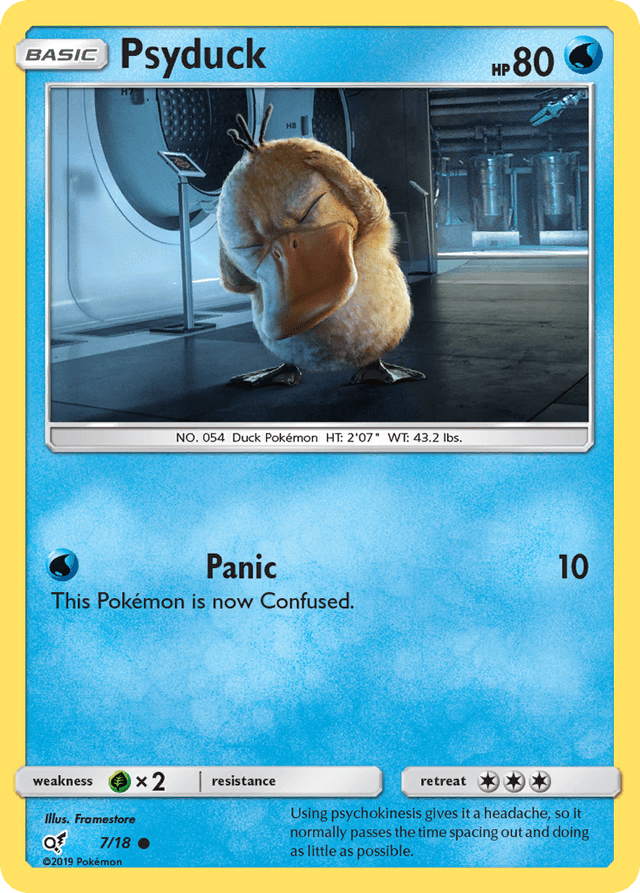 Carta Psyduck 7/18 do set Detective Pikachu — Pokémon TCG | Bynx