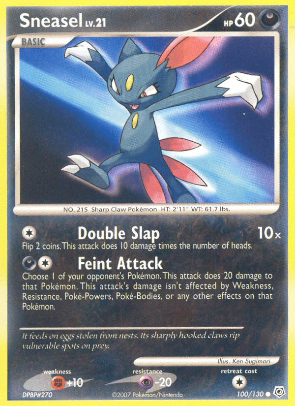 Carta Sneasel 100/130 do set Diamond & Pearl — Pokémon TCG | Bynx