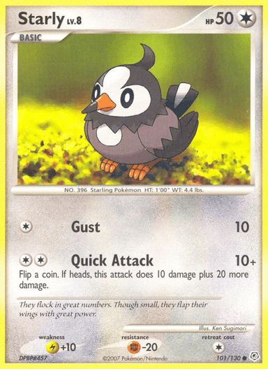 Carta Starly 101/130 do set Diamond & Pearl — Pokémon TCG | Bynx