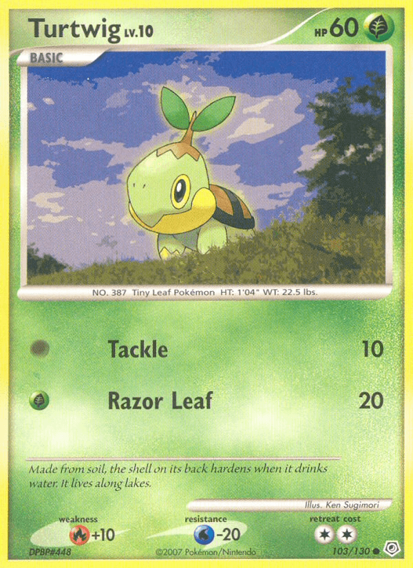 Carta Turtwig 103/130 do set Diamond & Pearl — Pokémon TCG | Bynx