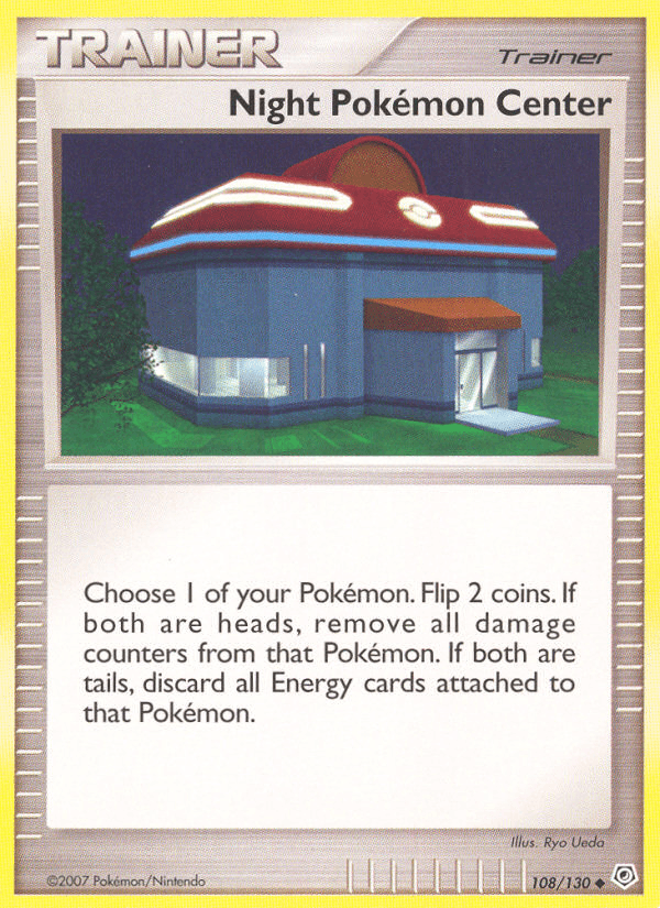 Carta Night Pokémon Center 108/130 do set Diamond & Pearl — Pokémon TCG | Bynx