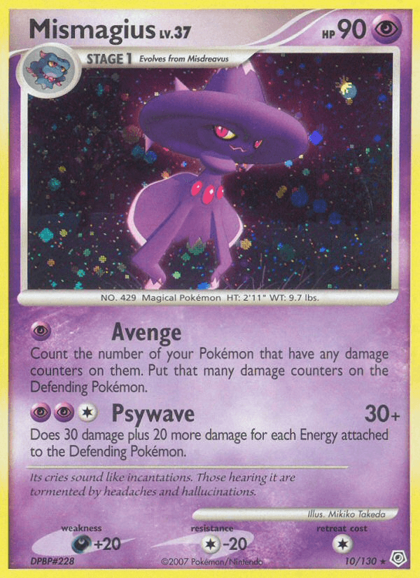 Carta Mismagius 10/130 do set Diamond & Pearl — Pokémon TCG | Bynx